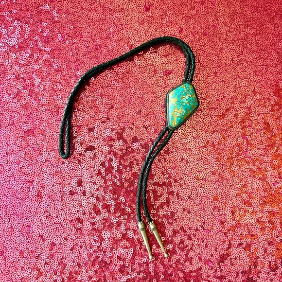 Jewelry - 🦋Vintage Navajo Silver Turquoise Bolo Braided Necklace